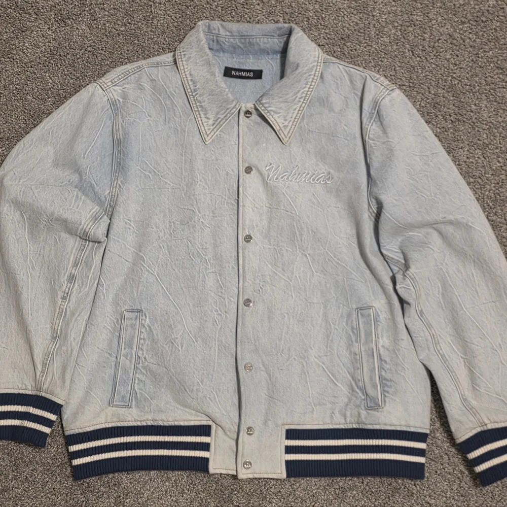 Nahmias Light Blue Varsity Jacket - Picture 1 of 7